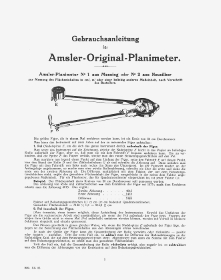 Amsler Planimeter Anleitung